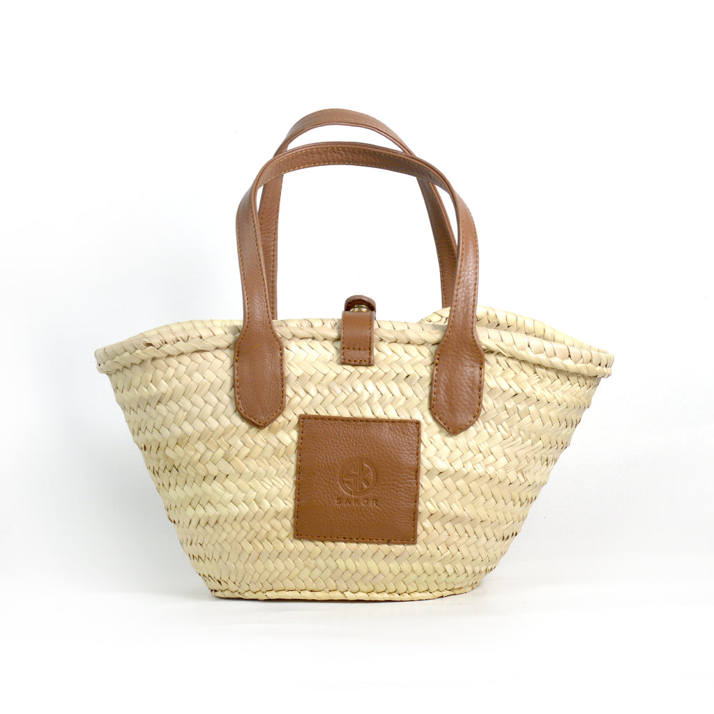 Cabas marron et beige