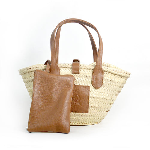 Cabas marron et beige