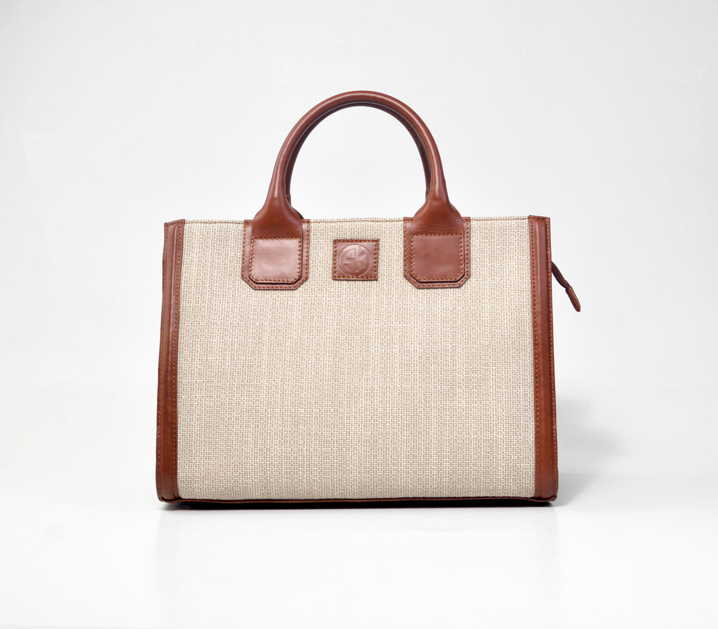Grand sac marron beige