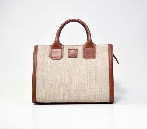Grand sac marron beige