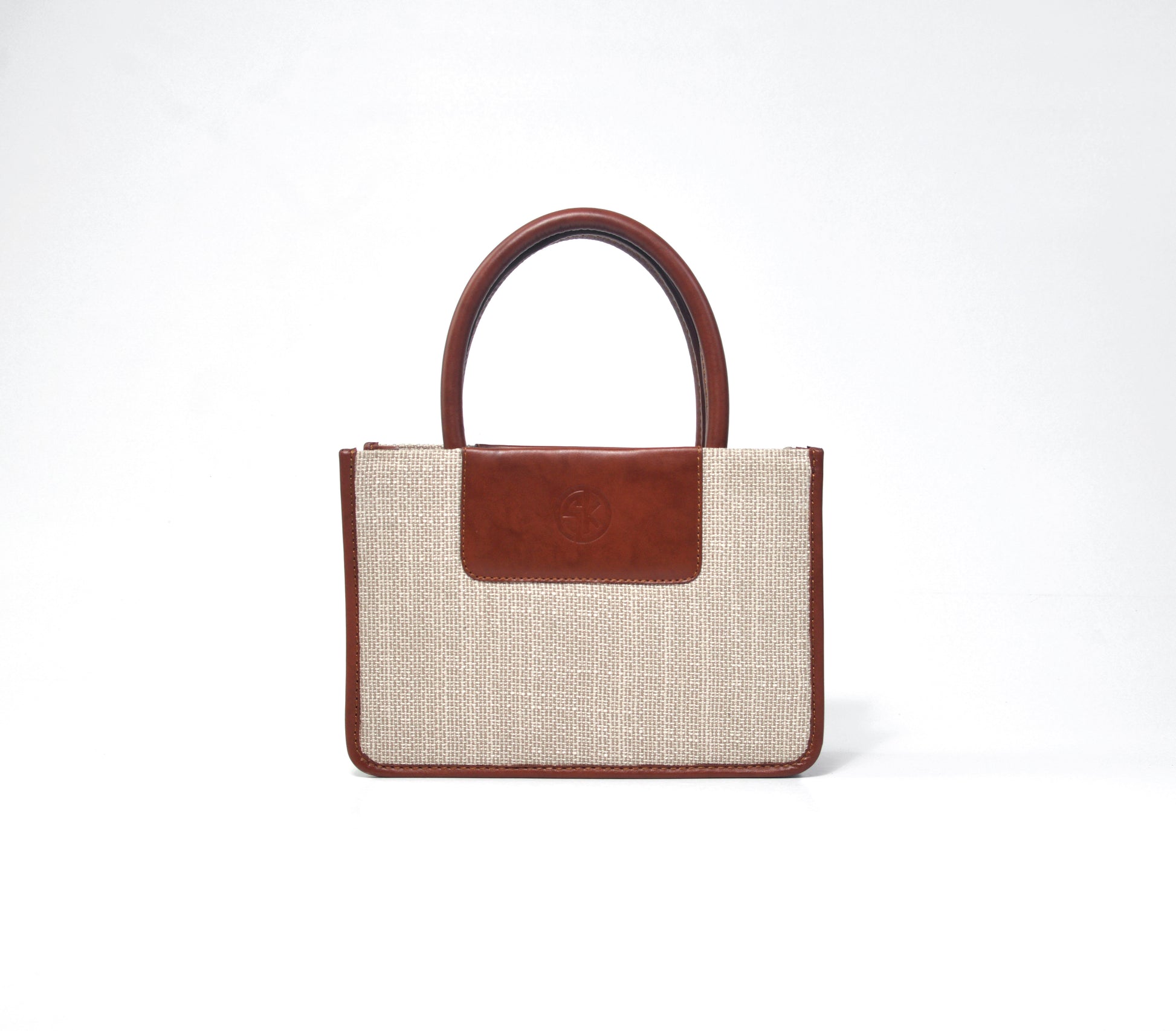 Petit sac marron et beige